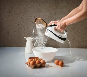 Mikser ręczny Robot kuchenny 550W 5 biegów Funkcja TURBO Mieszadła Haki - 16130149592 10