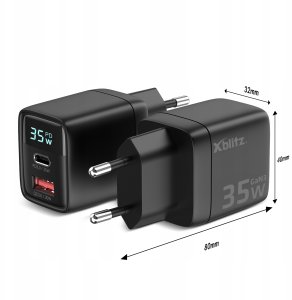 Ładowarka Xblitz Ładowarka sieciowa XBLITZ XC1 GaN3 35W USB-C Power Delivery Quick Charge 13