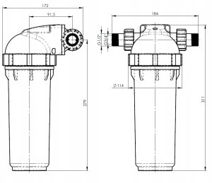 Dafi Obudowa Filtra Przepływowego Filtr Polipropylenowy 9