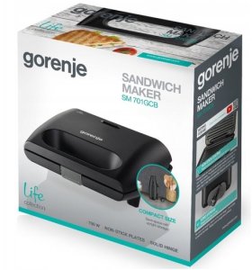 Opiekacz Gorenje Opiekacz 3w1 Gorenje SM703GCB 700W Tosty Gofry Grill wymienne płytki 7