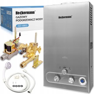 Przepływowy podgrzewacz wody Heckermann PODGRZEWACZ GAZOWY WODY BOJLER PRZEPŁYWOWY NG 36KW 18L / min 11