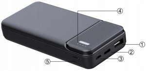 Powerbank Denver Powerbank 10000 mAh LED z kablem MicroUSB DENVER 6