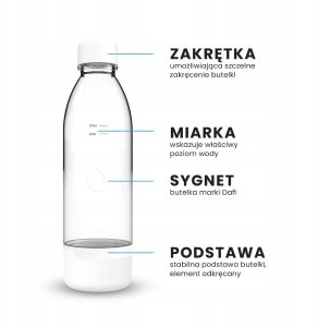 Dafi PushAir 2 Butelki do saturatora Dafi 0,7 l czarna i biała 3