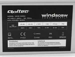 Zasilacz Qoltec Qoltec Zasilacz Komputerowy Cooler ATX Wind 505W 2
