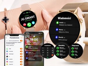Smartwatch JG Smart Smartwatch Damski Amoled Rozmowy Menu Polski - Zdrowie Sport Chat GPT Złoty 7