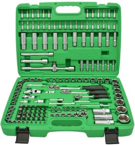 Zestaw narzędzi Topex ZESTAW NARZĘDZI KLUCZY NASADOWYCH 1/4" 3/8" 1/2" 151EL TOPTUL GCAI151R 6