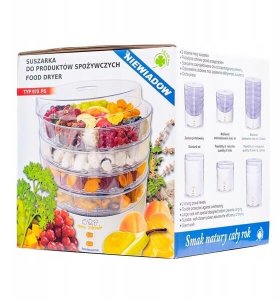 Suszarka Niewiadów Suszarka Do Grzybów Owoców NIEWIADÓW 970.01 PS 300W 4 sita 2