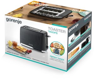 Toster Gorenje Toster Gorenje T850DPB 850W Wyjmowana tacka Rozmrażanie 7 stopni opiekania 11
