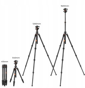 Statyw K&F ULTRALEKKI STATYW Włókna Węglowe CARBON 162cm 8kg do Aparatu Kamery 5