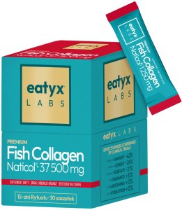 Collibre EATYX_Fish Collagen Naticol kolagen w saszetkach suplement diety Hibiskus Granat 30 x 2,5g 11
