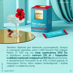 Collibre EATYX_Fish Collagen Naticol kolagen w saszetkach suplement diety Hibiskus Granat 30 x 2,5g 8