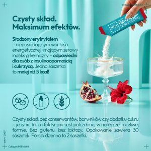 Collibre EATYX_Fish Collagen Naticol kolagen w saszetkach suplement diety Hibiskus Granat 30 x 2,5g 9