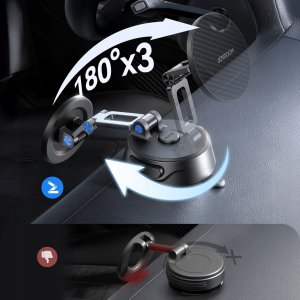 Joyroom Uchwyt samochodowy Joyroom JR-ZS51 magnetyczny z przyssawką na szybę lub deskę rozdzielczą - czarny 7