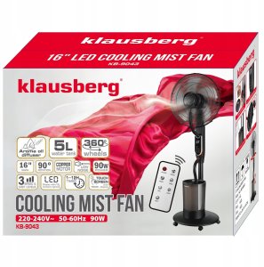 Termowentylator Klausberg WENTYLATOR WIATRAK PODŁOGOWY MGIEŁKOWY Z NAWILŻACZEM KLAUSBERG KB-9043 8