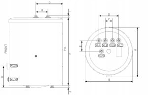 Biawar Zasobnik LINDO 2, 120 l z wężownicą (0,9 m2) 2