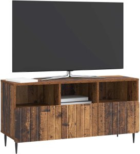 vidaXL vidaXL Szafka pod telewizor z szufladą Stare drewno 102 x 34,5 x 50 cm 2
