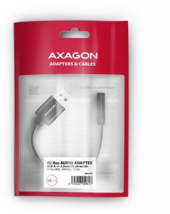 Kabel USB Axagon AXAGON ADA-HA, adapter audio USB-A na jack 3,5 mm Hi-Res DAC, 384 kHz / 32 bit, stereo 4