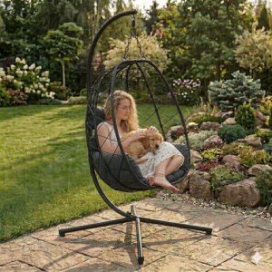 Grillbox Fotel wiszący MultiGarden 4 nogi z poduszkami 2