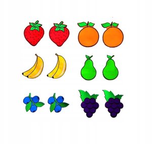 Akson Chusta edukacyjna duże koła + 12 owoców 3m 4