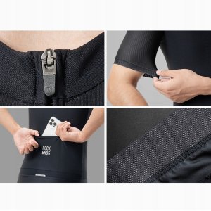 RockBros Koszulka rowerowa Rockbros 15200025 z krótkim rękawem rozmiar XS - czarna 3