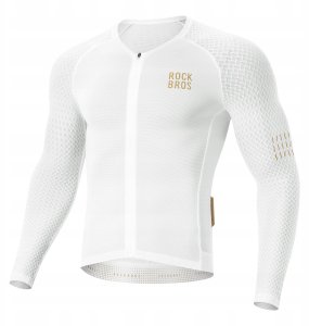 RockBros Koszulka rowerowa Rockbros YDCX008 Diamond z długim rękawem rozmiar M - biała 2
