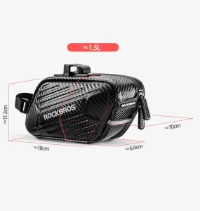 RockBros Torba rowerowa Rockbros B59 podsiodłowa 1,5L - czarna 5
