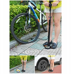 RockBros Pompka podłogowa Rockbros GP6532B z manometrem - czarno-pomarańczowa 10