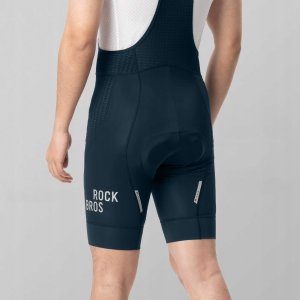 RockBros Spodenki rowerowe z szelkami Rockbros YDDK009 męskie krótkie z wkładką Rozmiar XL - ciemnoniebieskie 5