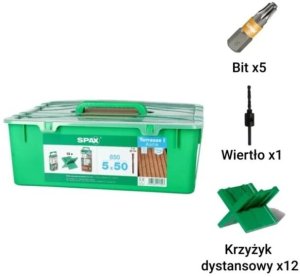 Spax Wkręt tarasowy A2 TX 5.0*50MM SPAX-D Stare złoto (850)+ZES. 2