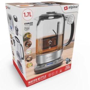 Czajnik Alpina Czajnik z zaparzaczem do herbaty ALPINA 1,7l 2200w Srebrny 5