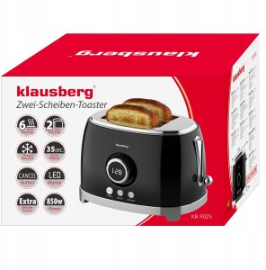 Toster Klausberg TOSTER OPIEKACZ NA 2 KROMKI WYŚWIETLACZ LED KLAUSBERG KB-9025 RETRO 4