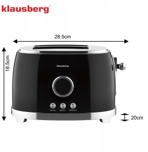 Toster Klausberg TOSTER OPIEKACZ NA 2 KROMKI WYŚWIETLACZ LED KLAUSBERG KB-9025 RETRO 5