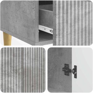vidaXL vidaXL Bufet Betonowy szary 66 x 34,5 x 95 cm Drewno inżynieryjne 6