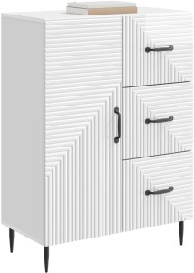 vidaXL vidaXL Bufet z szufladą Biały wysoki połysk 66 x 34,5 x 89,5 cm 2