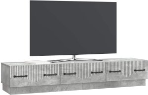 vidaXL vidaXL Szafka pod telewizor Betonowy szary 147 x 34,5 x 27 cm 2