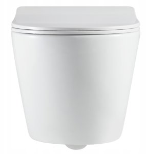 Miska WC Invena Miska WC z deską wolnoopadającą wisząca bez kołnierza biała 2