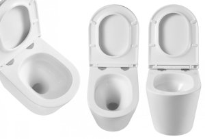 Miska WC Invena Miska WC z deską wolnoopadającą wisząca bez kołnierza biała 4