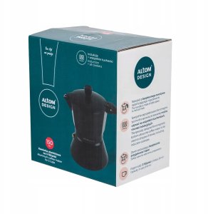 Kawiarka Altom Kawiarka aluminiowa zaparzacz do kawy czarny na 3 filiżanki 150ml 7