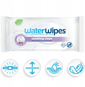 WaterWipes BIO* chusteczki nawilżane dla dzieci z ekstraktem z lawendy 2x60szt. 2