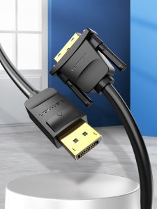 Vention CABLE DP TO DVI 1M/BLACK HAFBF VENTION HAFBF (6922794745278) 2