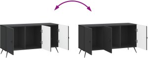 vidaXL vidaXL Szafka pod telewizor Czarny 99 x 34,5 x 50 cm 9