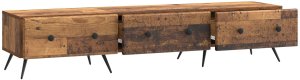 vidaXL vidaXL Szafka pod telewizor z szufladą Stare drewno 147 x 34,5 x 30 cm 3