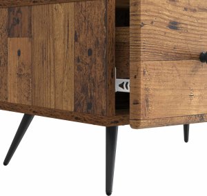 vidaXL vidaXL Szafka pod telewizor z szufladą Stare drewno 147 x 34,5 x 30 cm 7