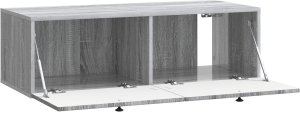 vidaXL vidaXL Szafka RTV montowana na ścianie Szary Sonoma 98 x 41 x 30 cm 3