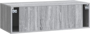 vidaXL vidaXL Szafka RTV montowana na ścianie Szary Sonoma 98 x 41 x 30 cm 6