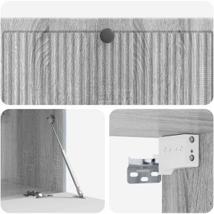 vidaXL vidaXL Szafka RTV montowana na ścianie Szary Sonoma 98 x 41 x 30 cm 7