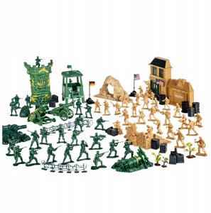 LeanToys Baza Wojskowa Figurki Żołnierzyki Pojazdy Duży Zestaw Militarny 400 el. 2