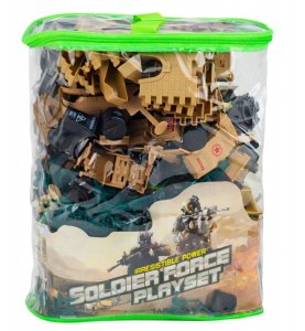 LeanToys Baza Wojskowa Figurki Żołnierzyki Pojazdy Duży Zestaw Militarny 400 el. 4