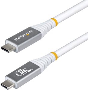 Kabel USB StarTech .com - USB-Kabel - USB-C (M) do USB-C (M) - USB4 / Thunderbolt / DisplayPort 2.1 - 151.33 cm - 4K120Hz wsparcie, 8K60Hz wsparcie, rozszerzony zakres mocy (EPR), wsparcie dla Power Delivery 3.1 - biały 2