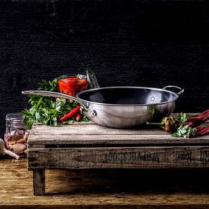 Patelnia Greenpan GreenPan Premiere  Wok 30 cm Stainless Steel 2
